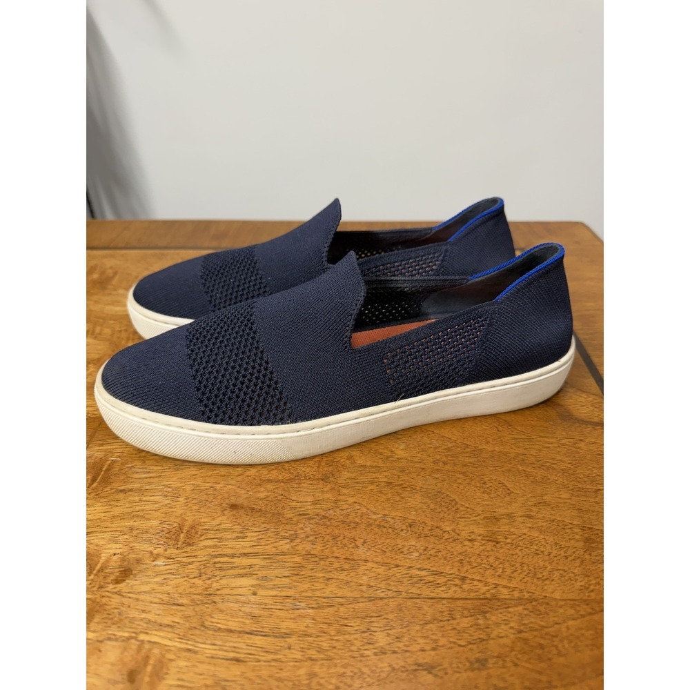 Rothy's Women's‎ 9 The Sneaker Maritime Lattice Stitch Navy Blue Slip On Shoes